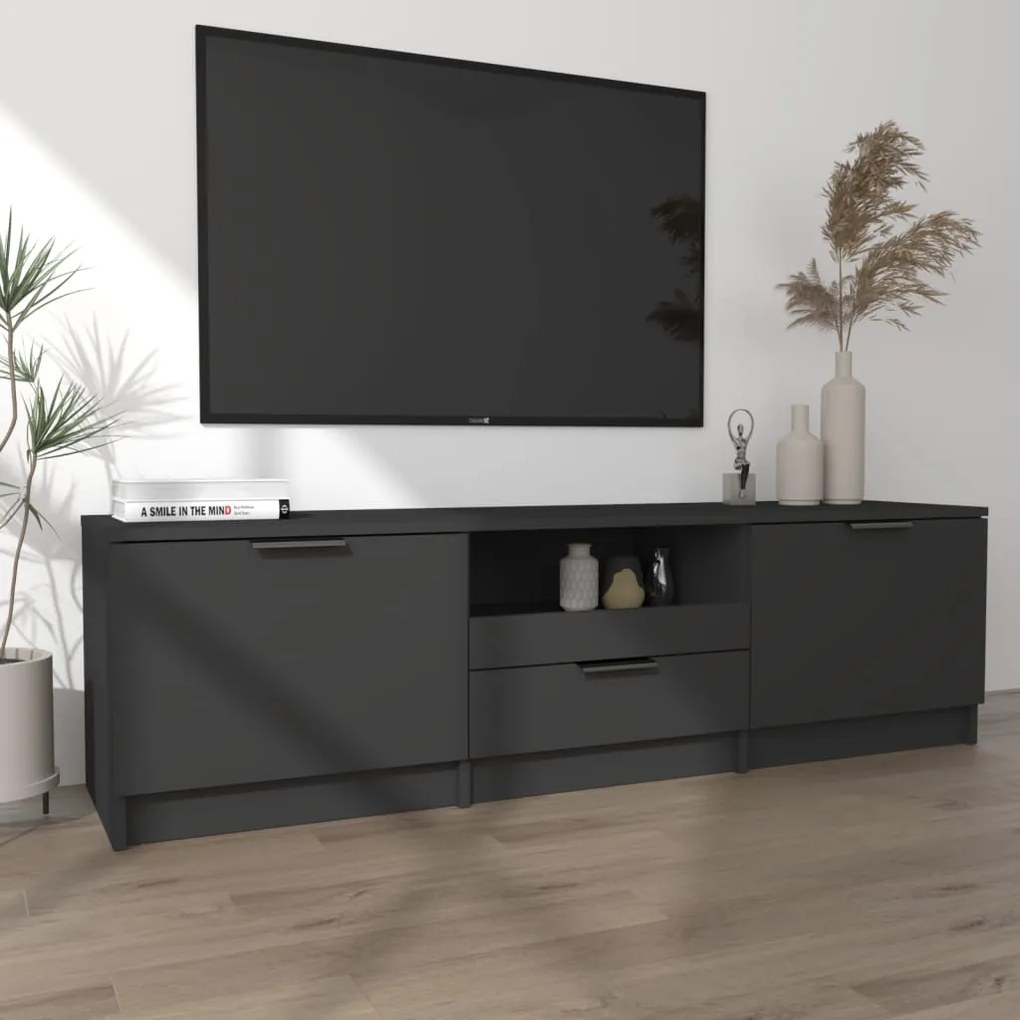 Móvel de TV Flix de 140cm - Preto Mate - Design Moderno