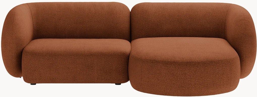 Sofá de canto modular em bouclé Kate (2 lugares)