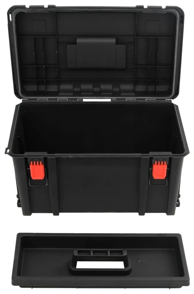 Mala de viagem portátil 57x35x32,5 cm PP preto