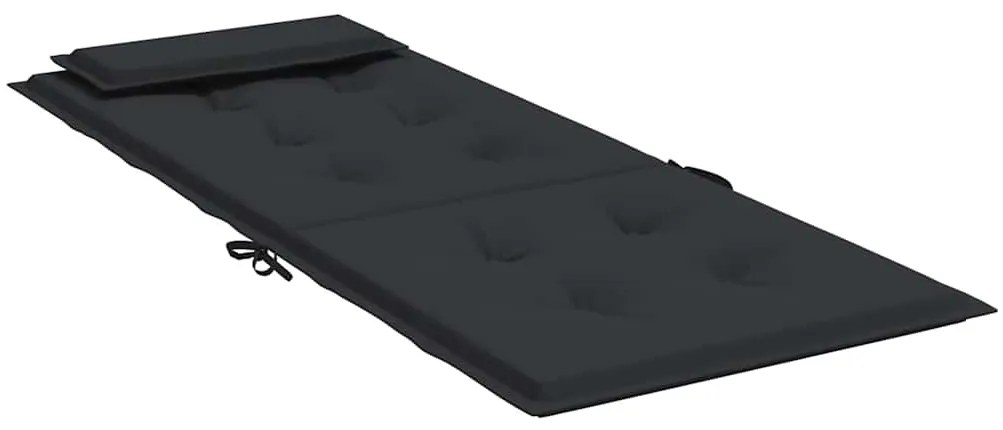 Almofadões p/ cadeira encosto alto 2 pcs tecido oxford preto