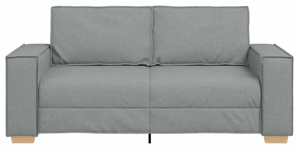Sofá de 2 lugares cinza claro 140 cm Tecido