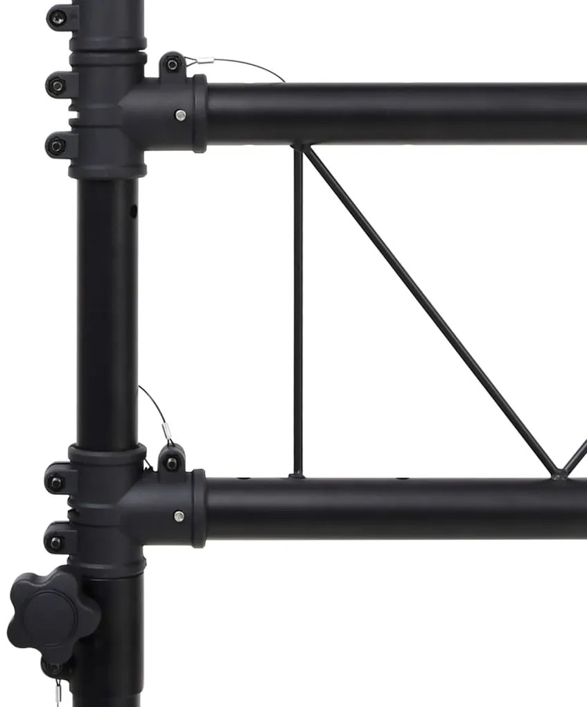 Suporte de iluminação 338x115x(180-300) cm aço preto