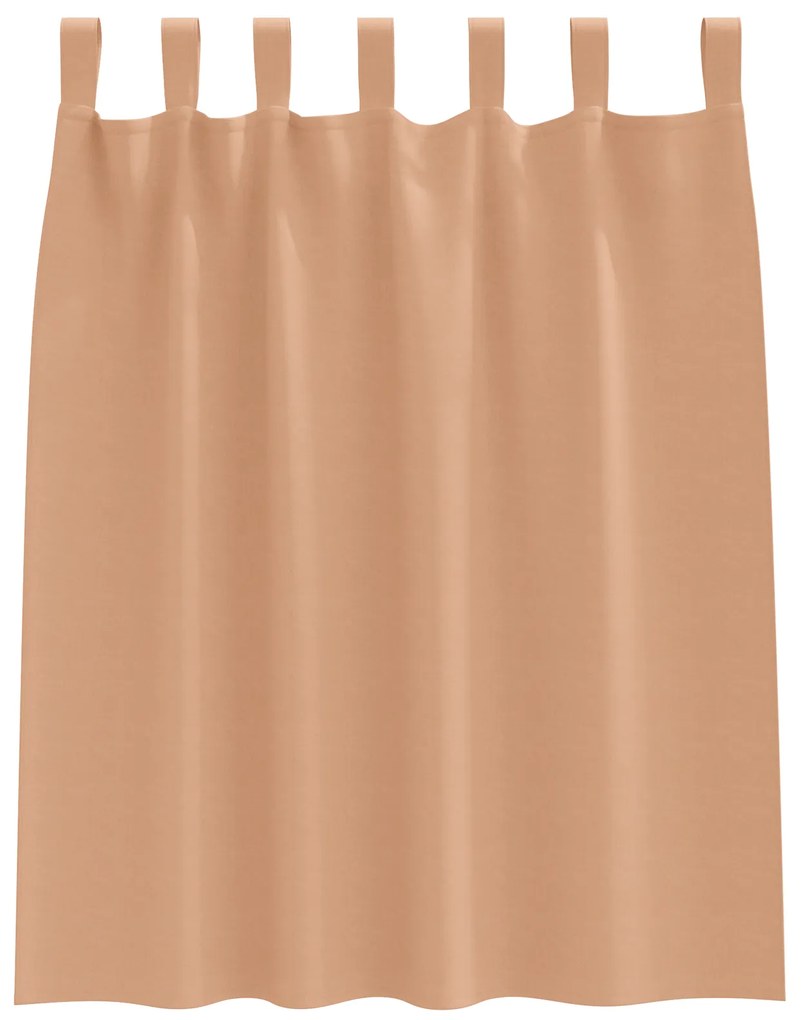 Cortinas opacas 2 pcs Castanho-claro 140 x 140 cm Poliéster