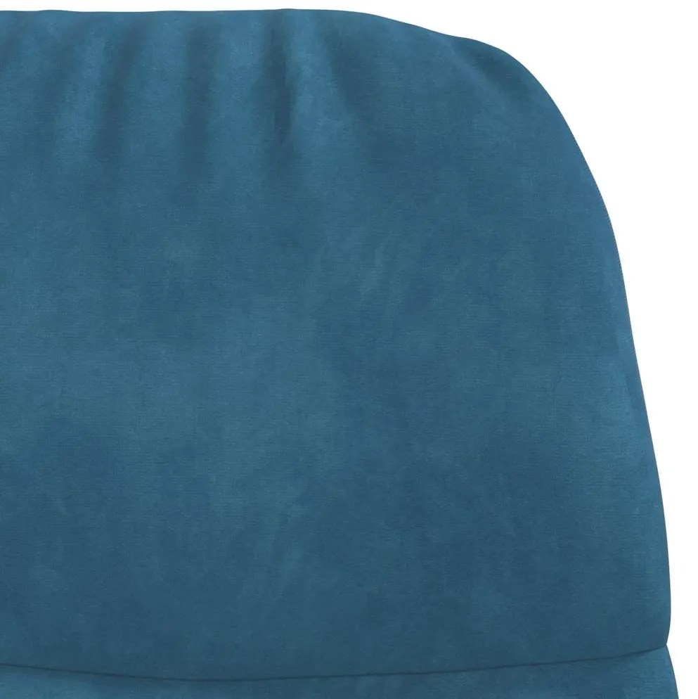 Cadeira de baloiço veludo azul