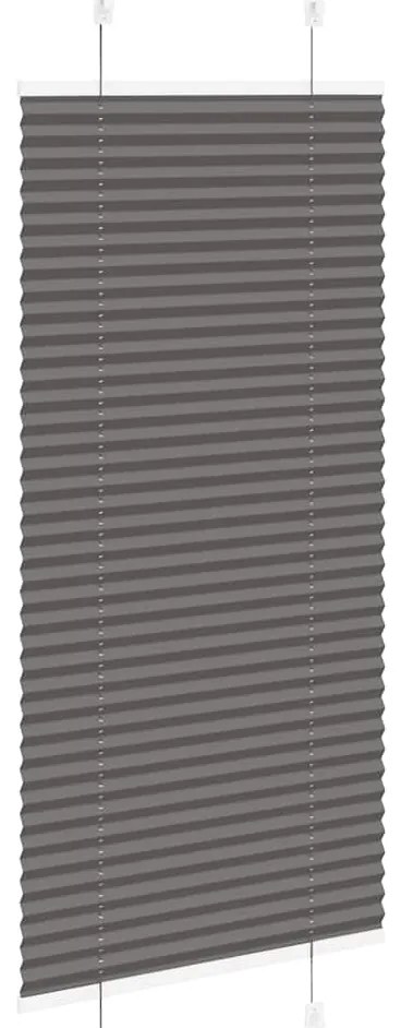 Preto Plissada Cega 65x150 cm Largura Tecido 64,4 cm Poliéster