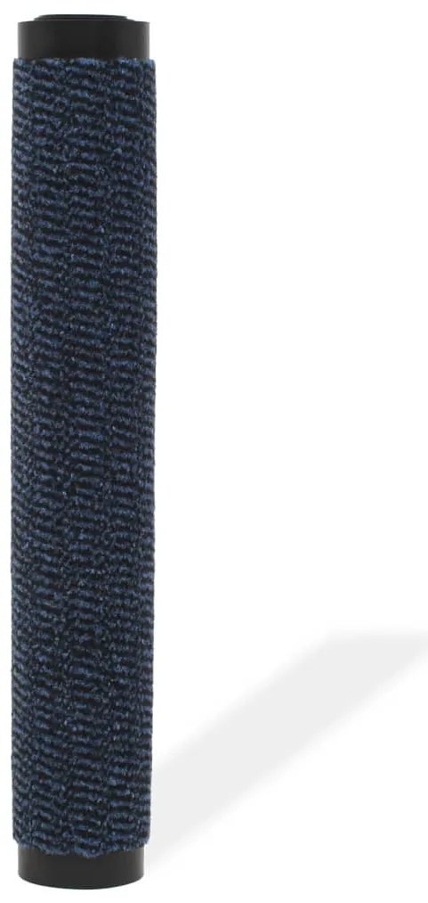 Tapete controlo de pó retangular tufado 80x120 cm azul
