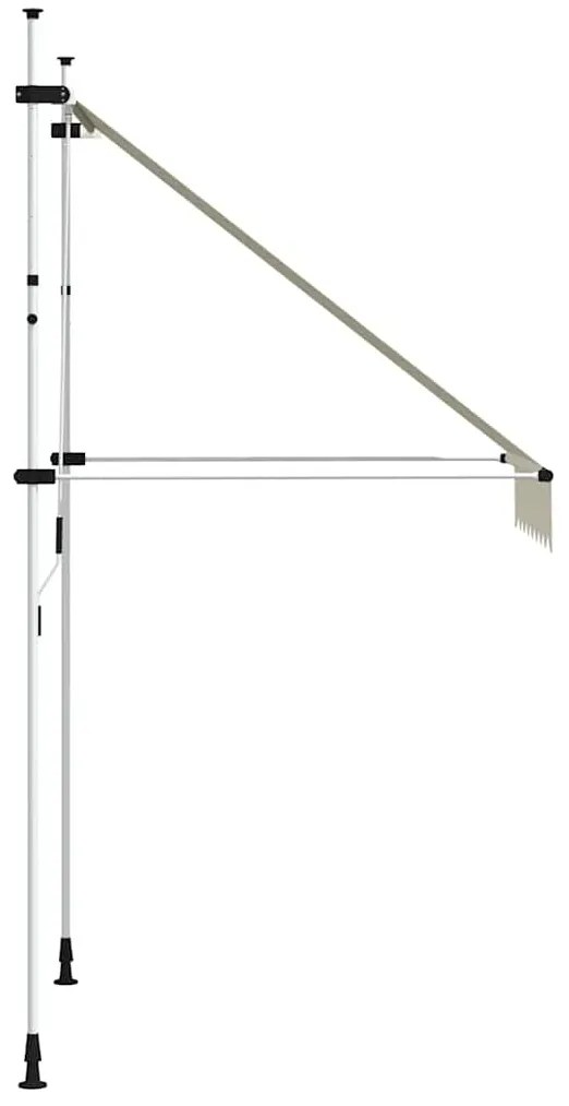 Toldo retrátil manual 150 cm creme