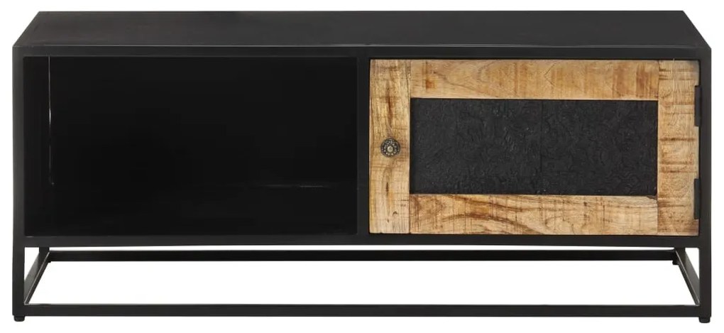 Mesa de centro 90x50x35 cm madeira de mangueira áspera