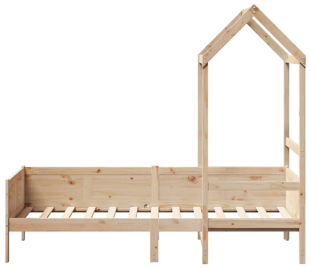 Sofá-cama com telhado 80x200 cm madeira de pinho maciça