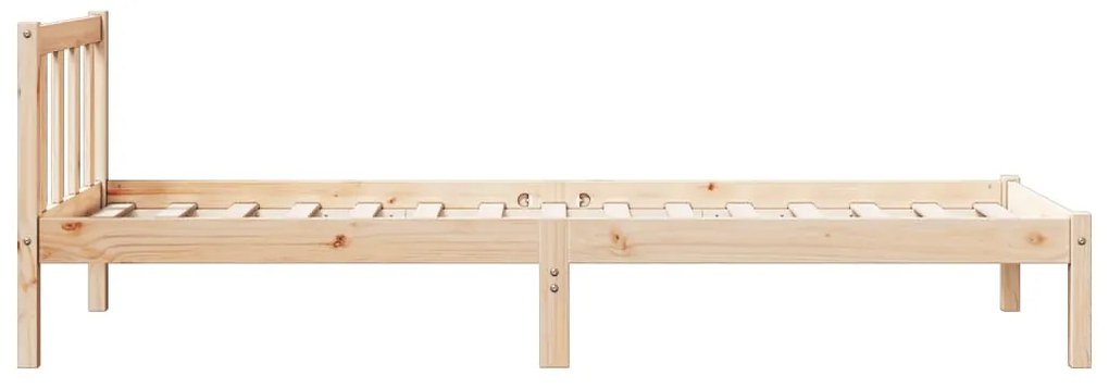 Cama extra longa sem colchão 90x220 cm madeira de pinho maciça