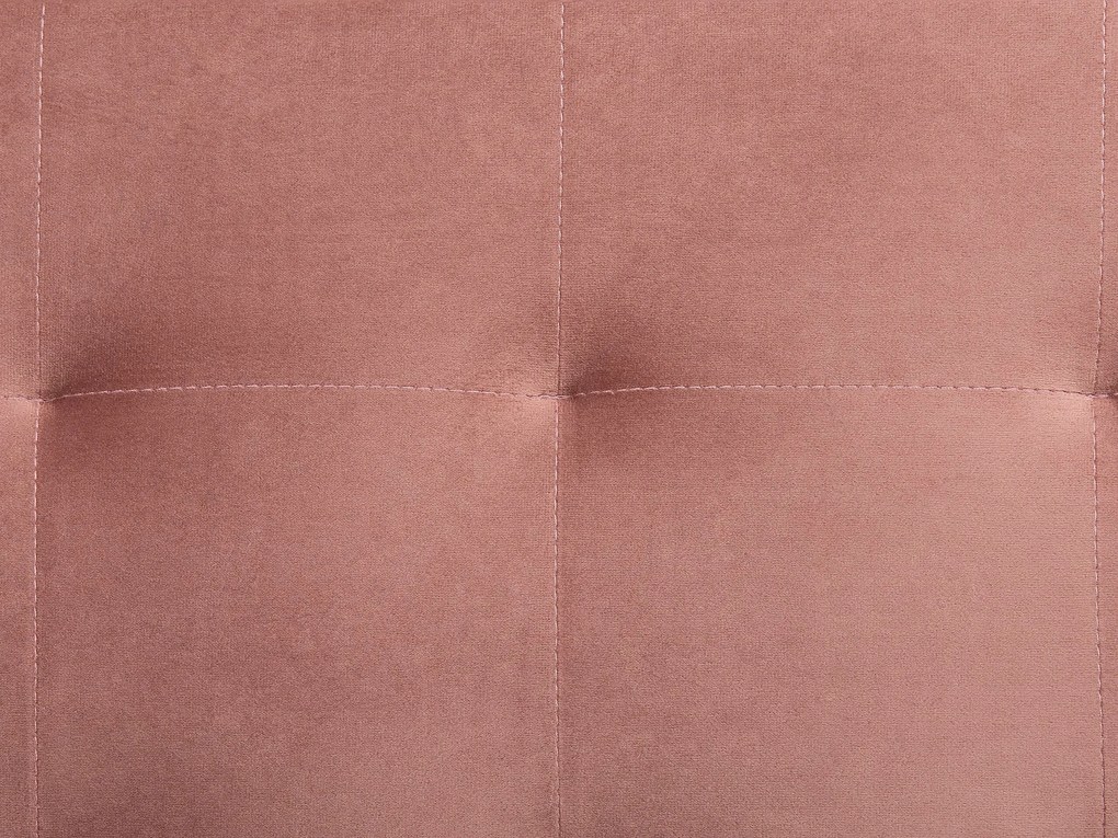 Sofá de canto 4 lugares em veludo rosa à direita ABERDEEN Beliani