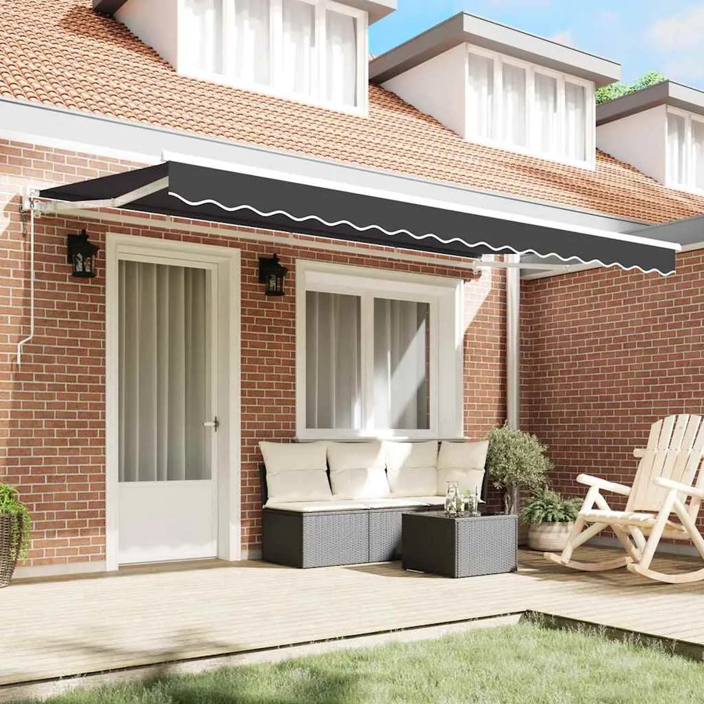 Toldo Retrátil Manual Antracite 400x200 cm