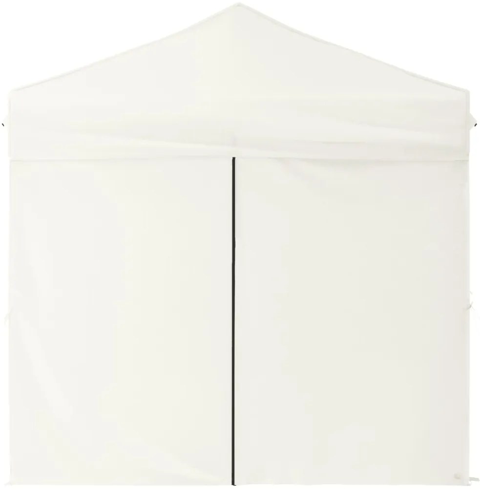 Tenda para festas dobrável com paredes laterais 2x2 m creme