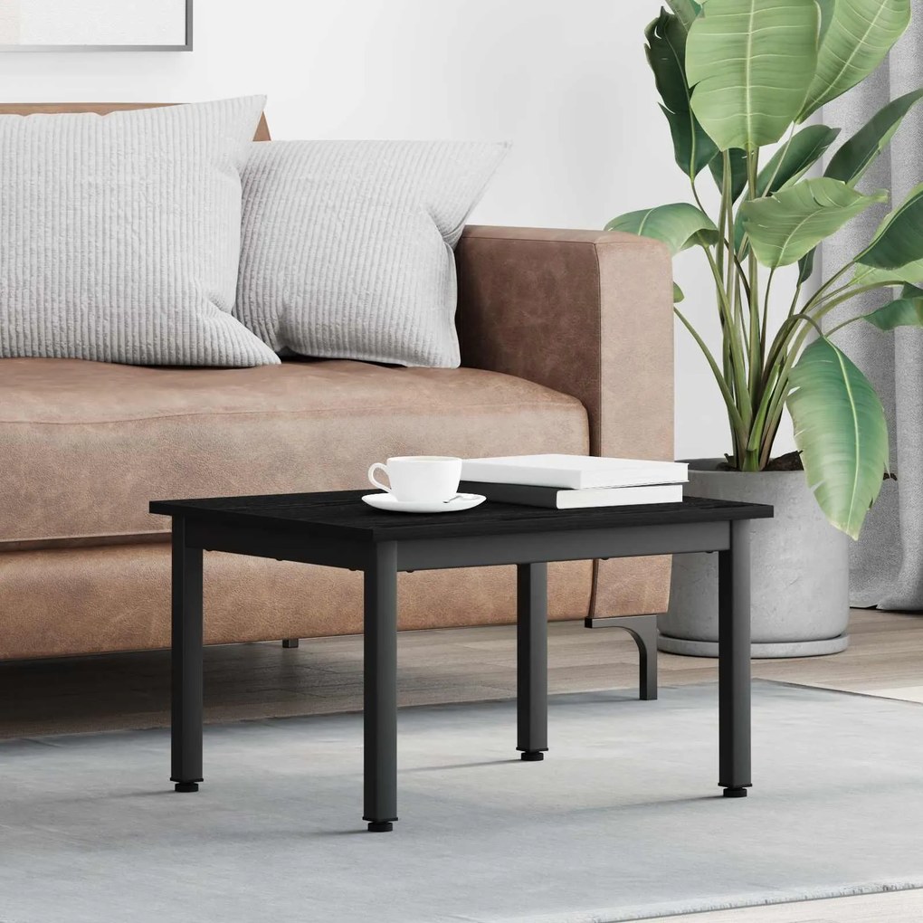 vidaXL Mesa de centro Carvalho Preto 60 x 50 x 36 cm