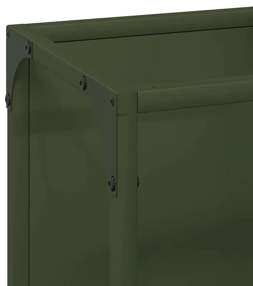 Suporte para lenha aço laminado a frio verde azeitona