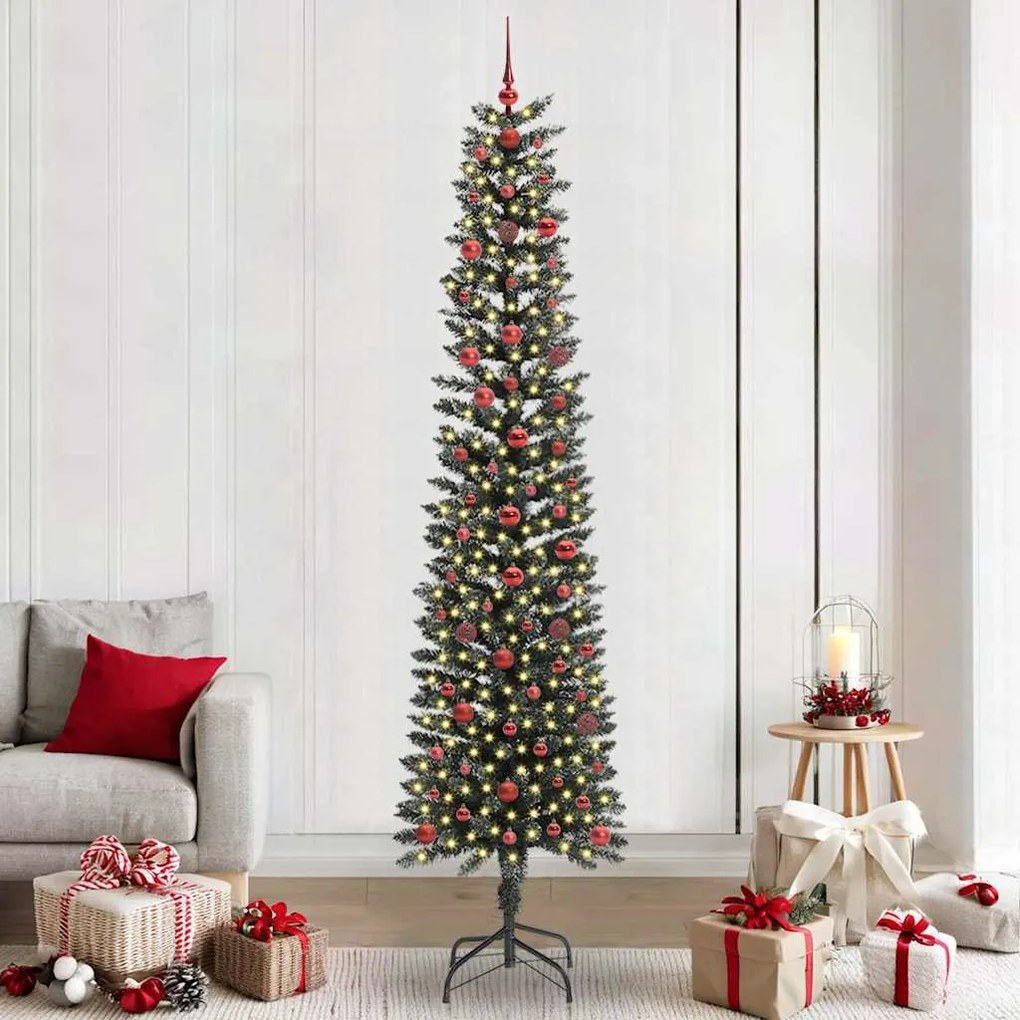 vidaXL Árvore de Natal Artificial Verde 240 cm PVC, Plástico e Aço