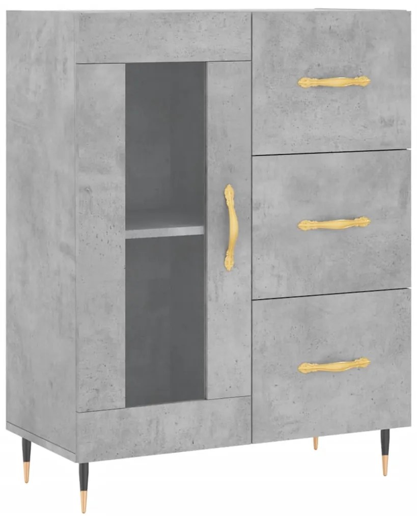 Armário alto 69,5x34x180 cm derivados de madeira cinza cimento
