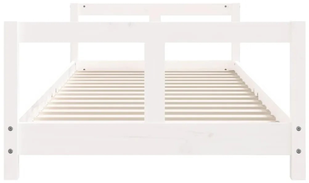 Estrutura de cama infantil 80x200 cm pinho maciço branco