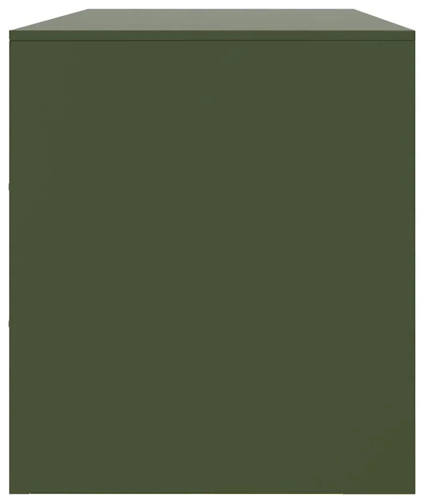 Móvel de TV 99x39x44 aço verde azeitona