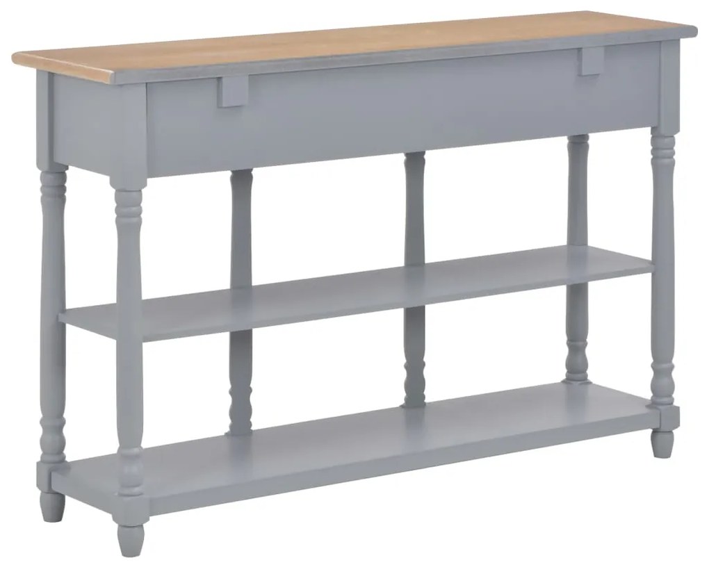 Mesa consola 120x30x76 cm MDF cinzento