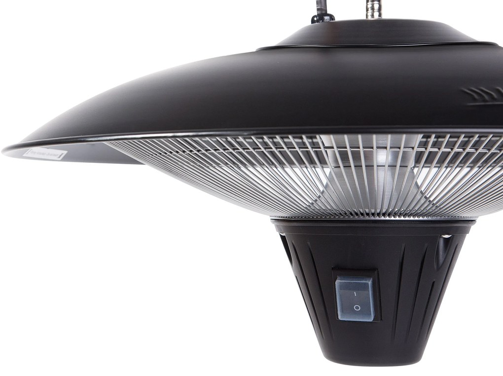 Aquecedor elétrico de teto para exterior preto KABA Beliani