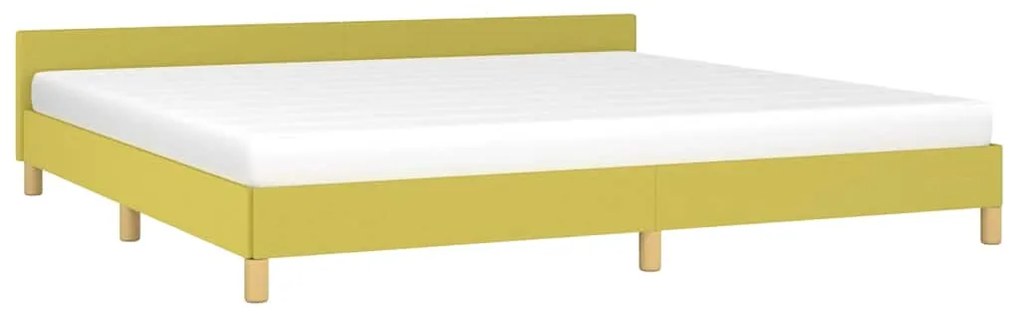 Estrutura de cama sem colchão 200x200 cm tecido verde