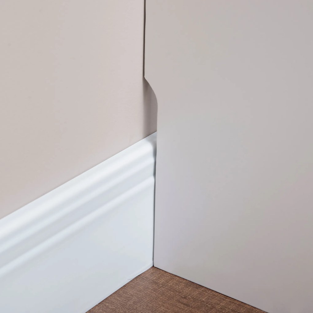 Cobertura para Radiador em MDF com Ripas e Prateleira para Sala e Quarto 120x18x84 cm Branco