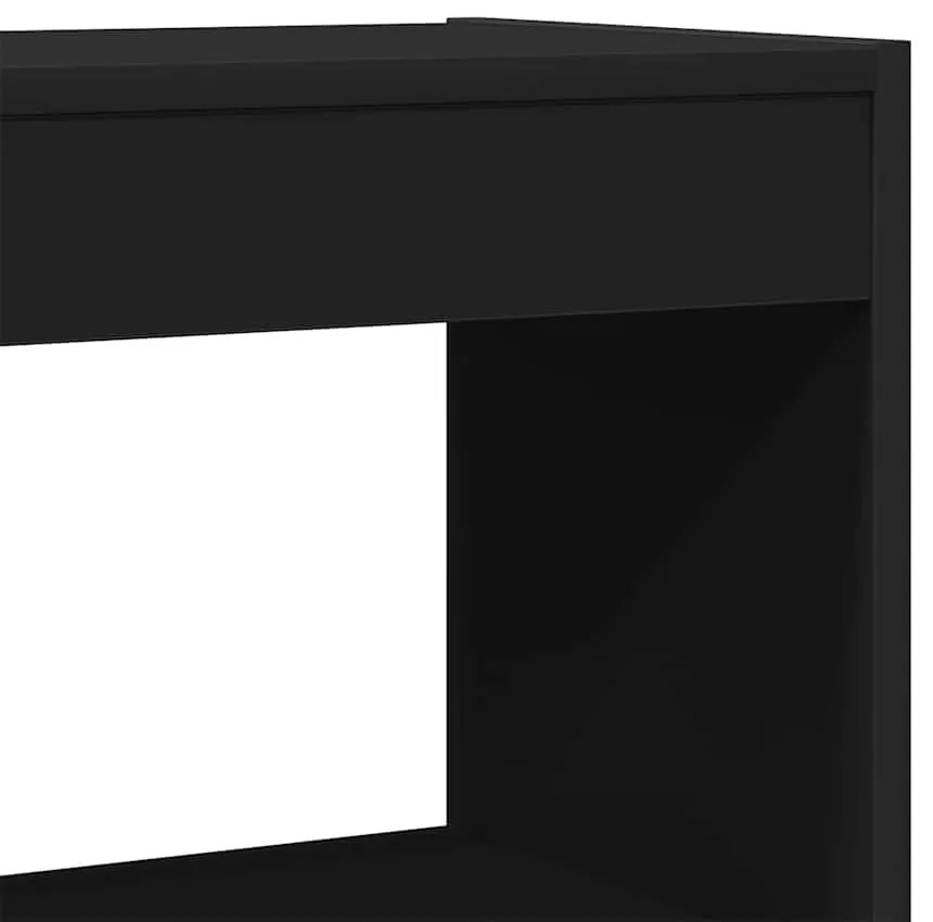 Estante Preta Madeira de engenharia 100 x 30 x 198 cm Estante