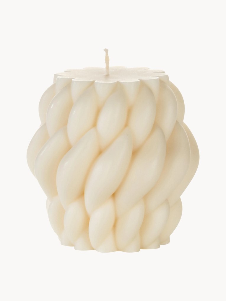 Vela decorativa artesanal Karla, Alt 9 cm