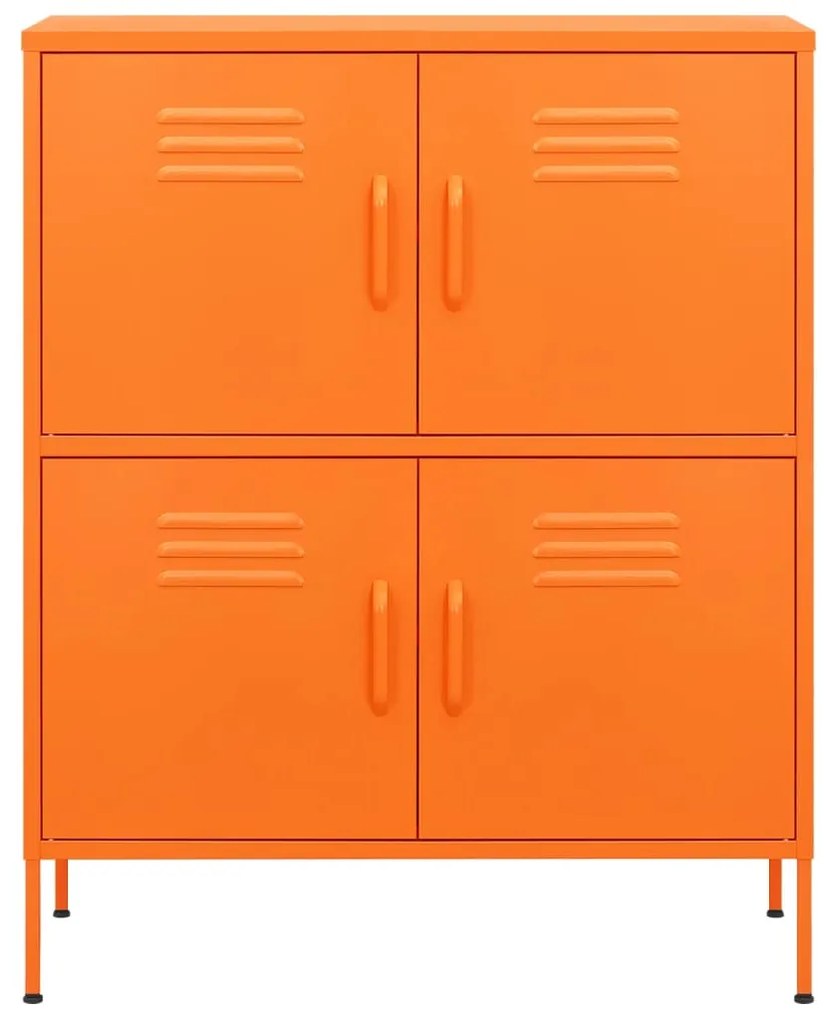 Armário de arrumação aço 80x35x101,5 cm laranja