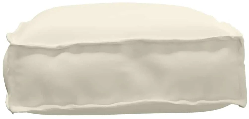 Almofada de Palete para Assento Creme 60x40x8 cm Tecido Oxford