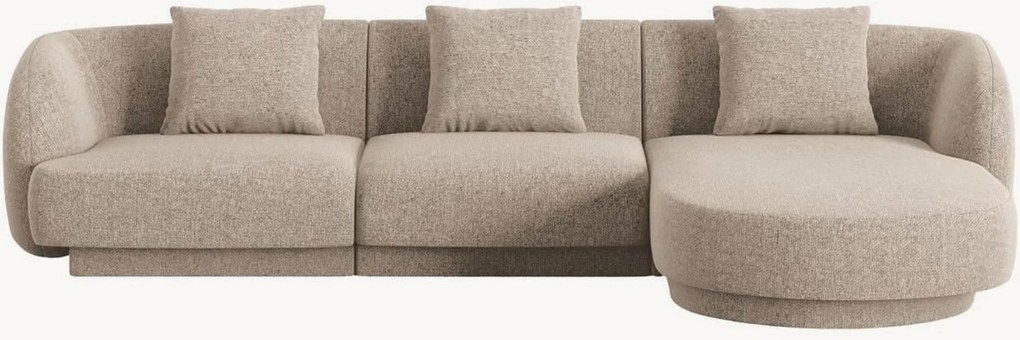 Sofá de canto em chenille Tulum