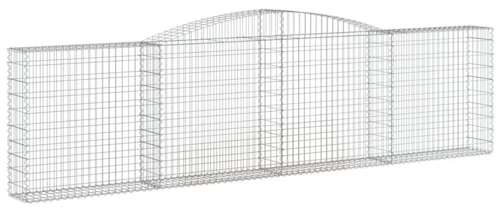 Cestos gabião arqueados 7pcs 400x30x100/120cm ferro galvanizado