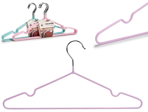 Cabides Plástico Aço (5 Peças)
