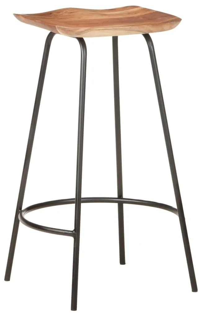Bancos de bar 4 pcs madeira de acácia maciça