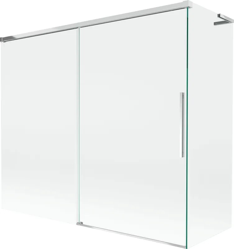 Mexen Rox L biombo de duche deslizante de 2 painéis 180 + 80 x 150 cm, transparente, cromado - 8C9L-180-080-01-00