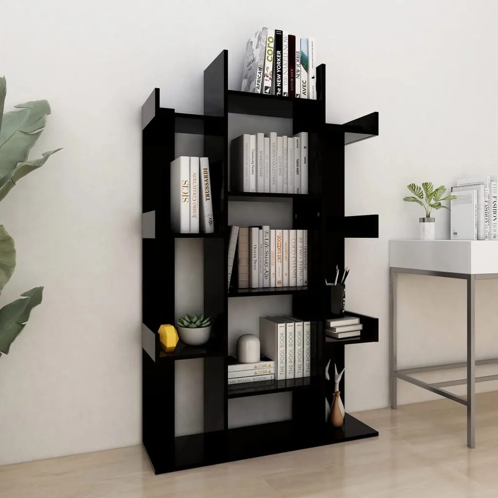 vidaXL Estante 86x25,5x140 cm derivados de madeira preto