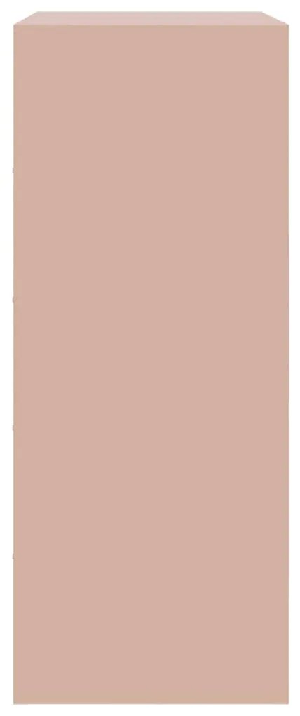 Aparador alto 67x39x95 cm aço rosa