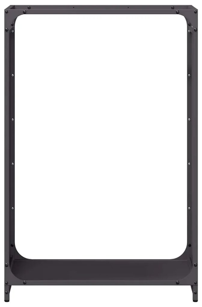 Suporte para lenha 60x28x90 cm aço laminado a frio preto