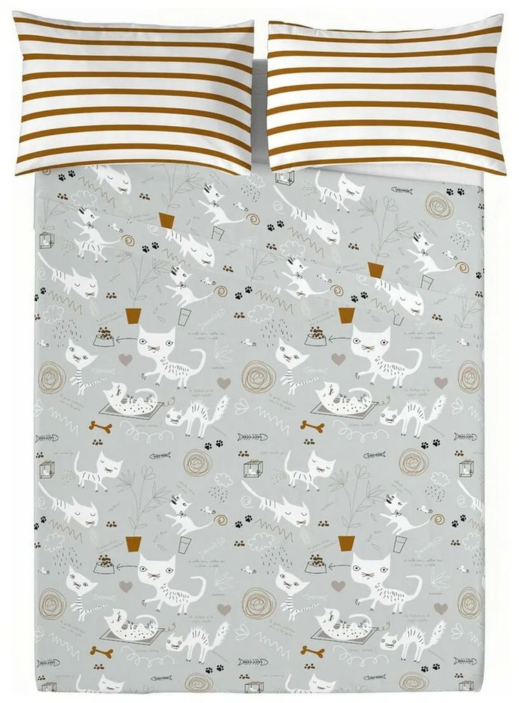 Lençol de cima Panzup Gatos 3 210 x 270 cm (Casal)