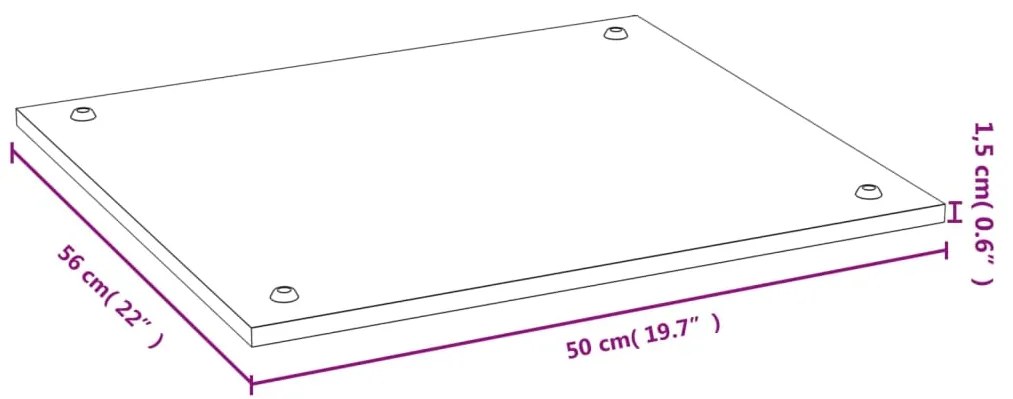 Cobertura para fogão 50x56x1,5 cm bambu