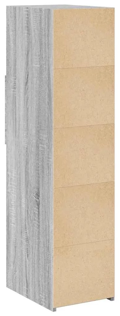 Armário alto 30x42,5x124 cm derivados de madeira cinza sonoma