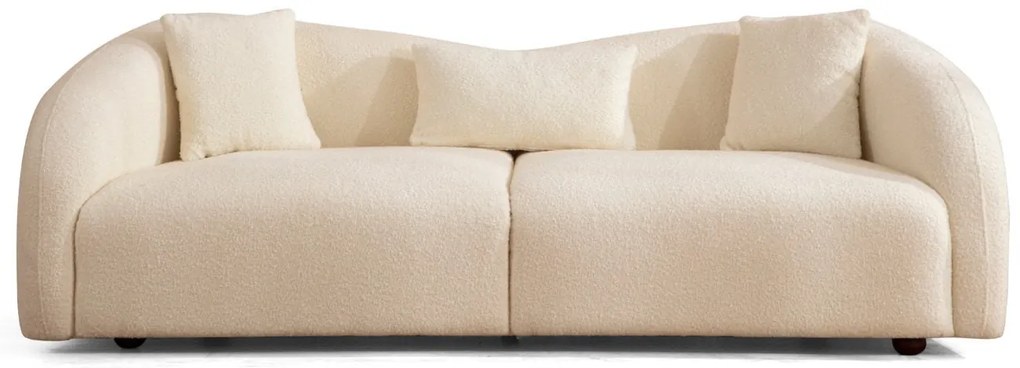 Sofá de 3 Lugares Venedik – Creme – 236 cm x 76 cm x 91 cm
