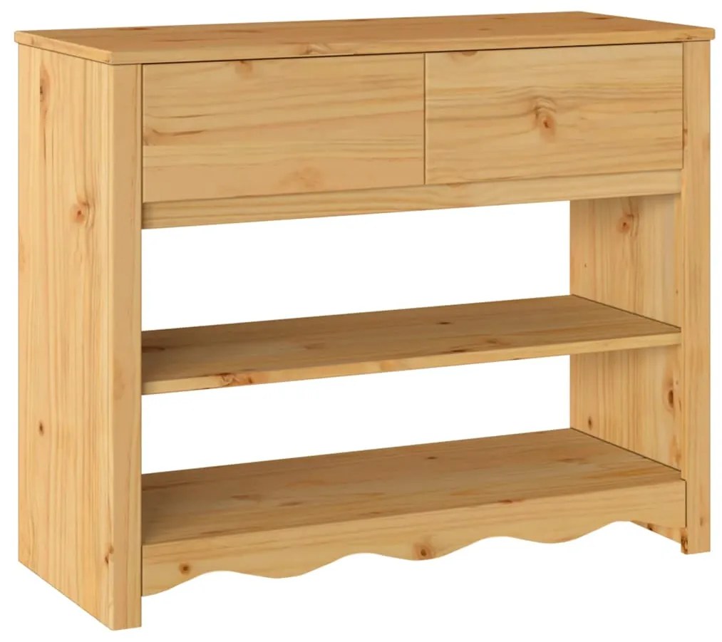 Mesa de Consola vidaXL "DRAMMEN" 89,5x37x73 cm Madeira Sólida de Pinhe