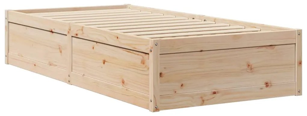 Cama sem colchão 90x200 cm madeira de pinho maciça