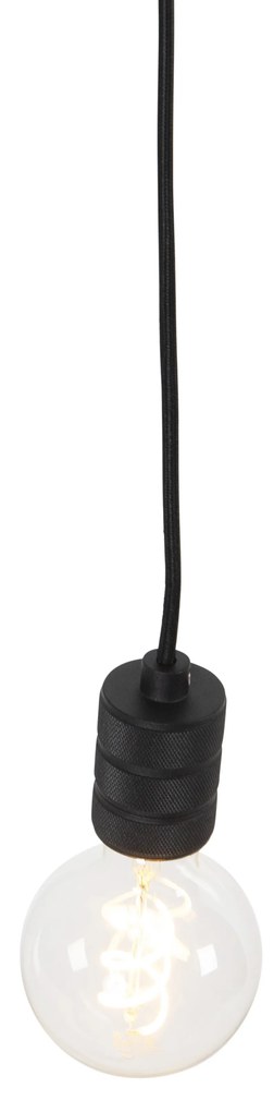 Candeeiro de suspensão design preto com ficha - Cavalux Moderno,Design