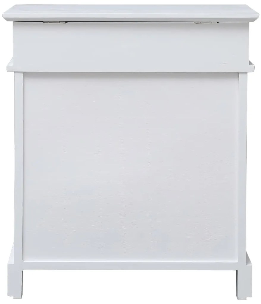 Sapateira 50x28x58 cm madeira de paulownia branco