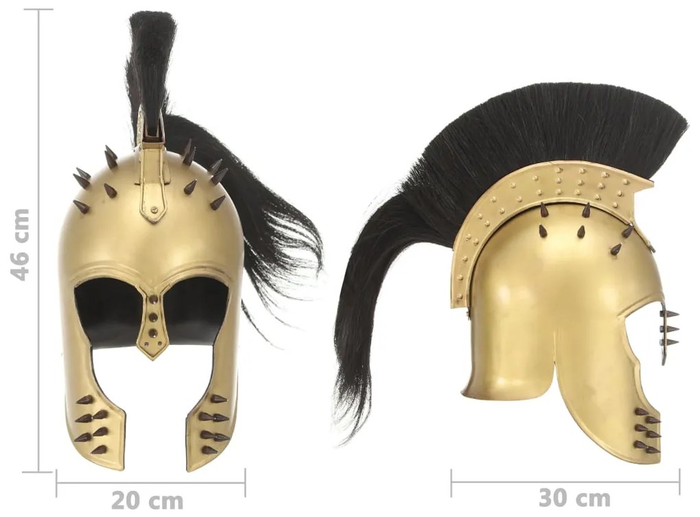 Capacete de soldado grego réplica LARP aço bronze