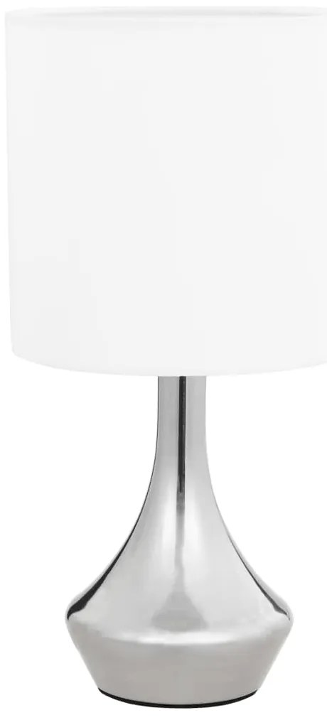 Candeeiros de secretária ativados por toque 2 pcs branco E14