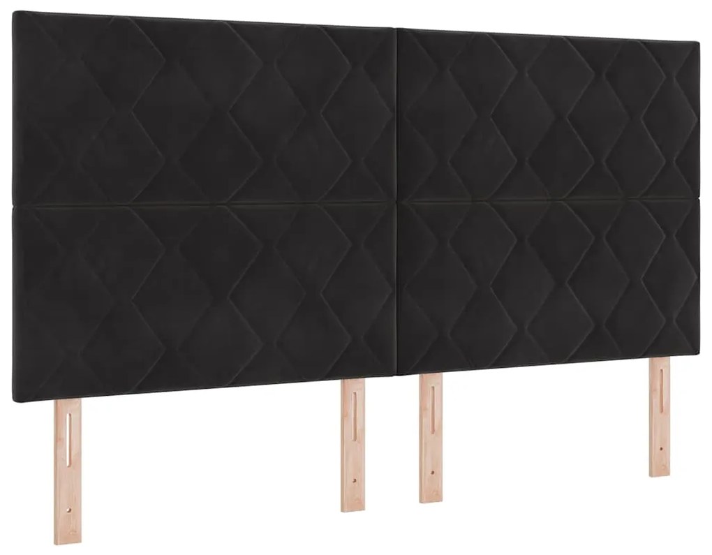Estrutura de Cama vidaXL Preta 180x200 cm Veludo